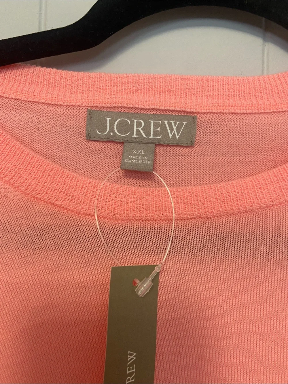 NWT J. Crew Lightweight Scoopneck Sweater in Coral. Merino wool size 2xl